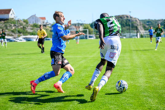 Halmstads Joel Allansson och GAIS Chisomnazu Chika Chidi