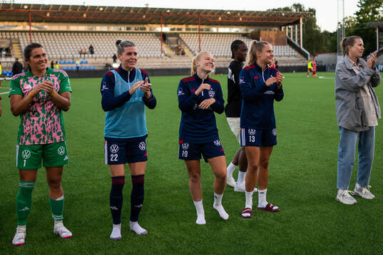 FC Rosengårds Sofie Bruun Bredgaard jublar