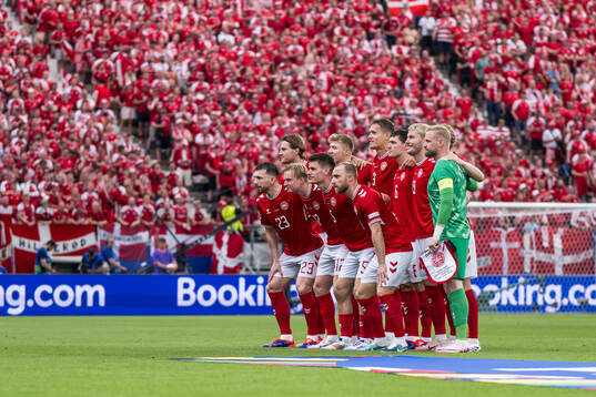 The starting eleven of Denmark