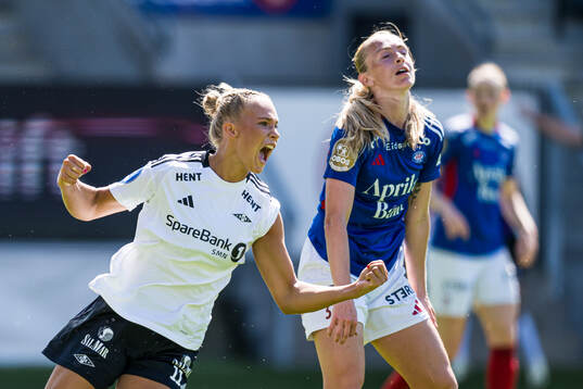 Frøya Brennskag-Dorsin of Rosenborg celebrates after scoring the 1-1 goal