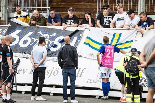 GIF Sundsvalls Pontus Engblom och och tränare Ion Doros i