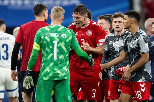 Jannik Vestergaard of Denmark celebrates