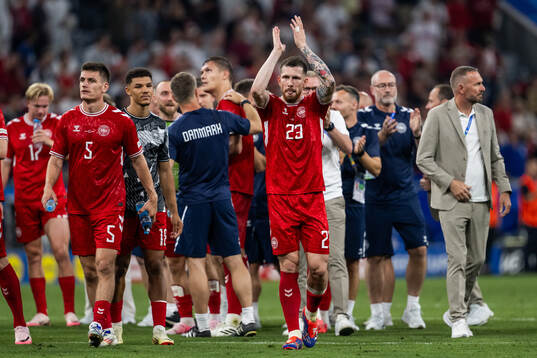 Pierre-Emil Højberg of Denmark celebrates