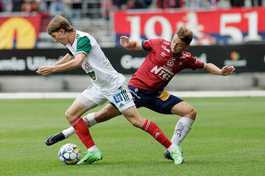 Skövde AIKs Hugo Engström och Örgrytes William Svensson