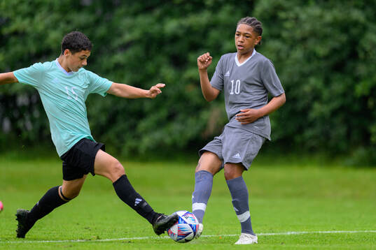 Osman Taher, Petersson Halmstads BK och Elliot Mahama,