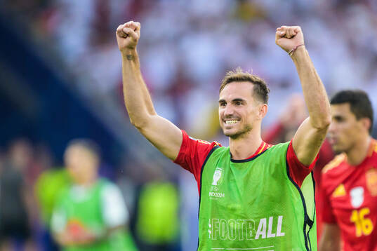 Fabian Ruiz Pena of Spain celebrates