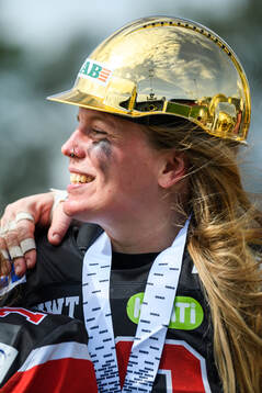 Carlstad Crusaders Linda Widberg jublar