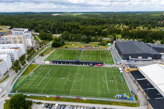 Drönarvy av Tyresövallen