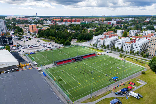 Drönarvy av Tyresövallen