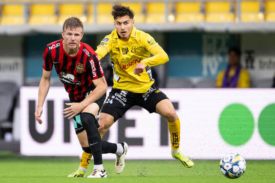 Brommapojkarnas Eric Björkander  och Elfsborgs Camil Jebara