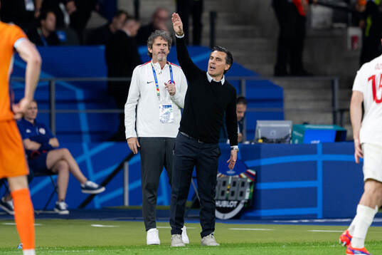 Head coach Vincenzo Montella of Turkey during the UEFA Euro 2024 Football Championship quarterfinal between Netherlands and Turkey on July 6, 2024 in Berlin. 
