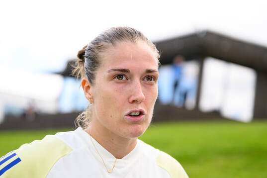 Filippa Angeldal is being interviewed