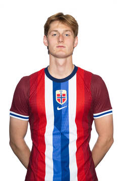 Håkon Røsten of the Norwegian U19 national football team poses for a portrait