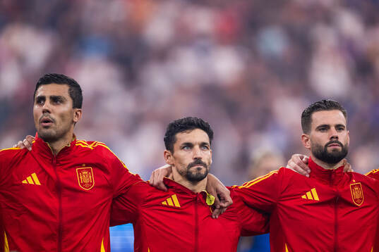 Rodrigo Hernandez, Jesus Navas and Nacho of Spain