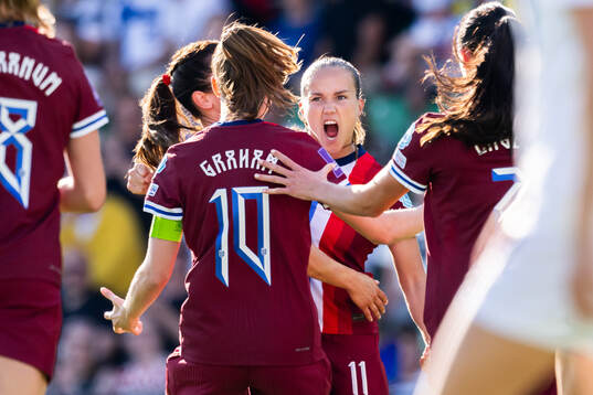 Guro Reiten of Norway celebrates