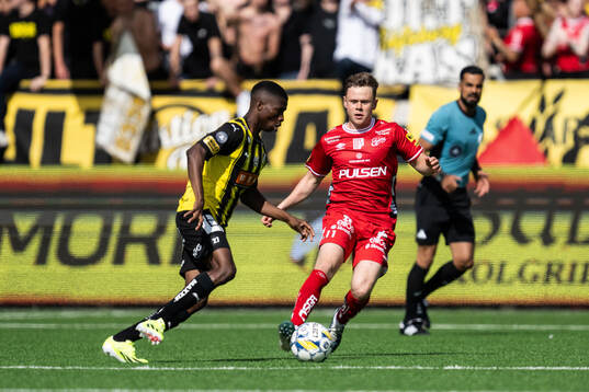 Häckens Akoua Romeo Amane och Elfsborgs Eggert Aron