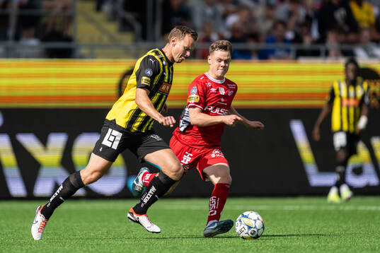 Häckens Marius Lode och Elfsborgs Eggert Aron Gudmundsson