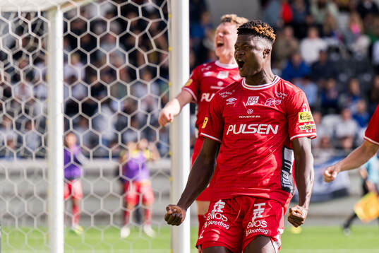 Elfsborgs Terry Yegbe jublar efter 2-2