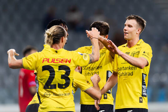 Niklas Hult, Arber Zeneli and Andri Fannar Baldursson of