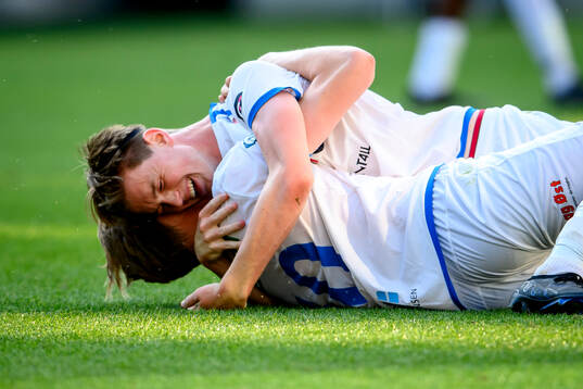  Lillehammers spelare jublar efter B18 finalen mellan Jusball FC och NFK Lillehammer
