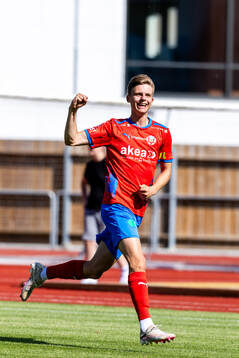 Helsingborgs Benjamin Örn har gjort 0-2 och jublar