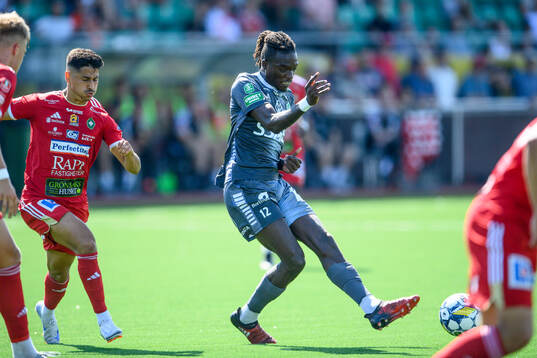 Skövde AIKs Marcus Mikhail och Brages Ieltsin Jeronimo Semedo Camoes