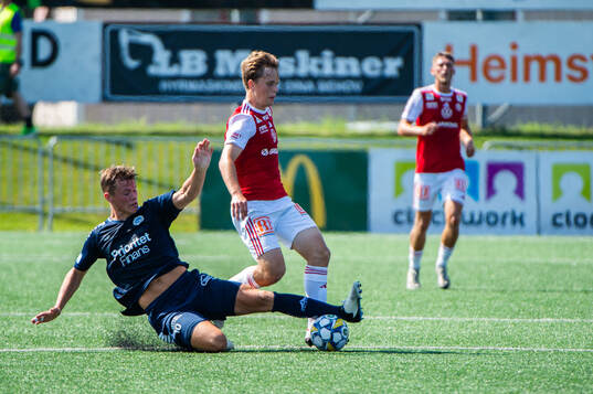 Utsiktens Albin Skoglund och Sandvikens IFs Ludwig
