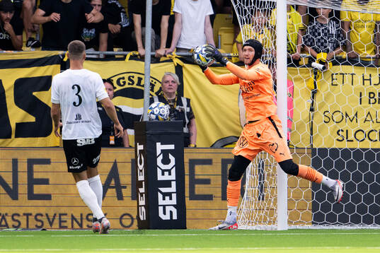 Mjällbys målvakt Noel Törnqvist