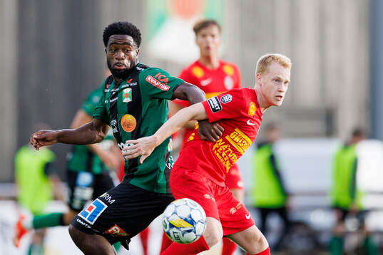 Varbergs Kevin Appiah Nyarko och Landskronas David