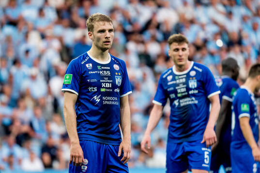Joannes Danielsen of Klaksvik looks dejected