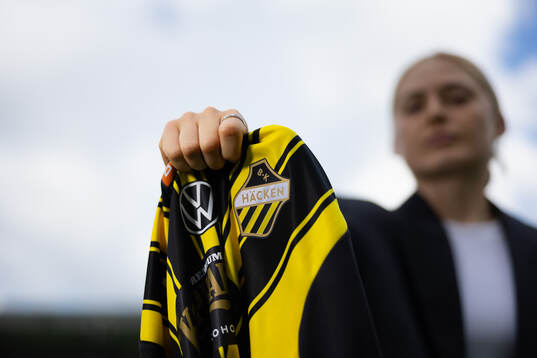 Häckens nyförvärv Paulina Nyström poserar för ett porträtt den 24 juli 2024 i Göteborg. 