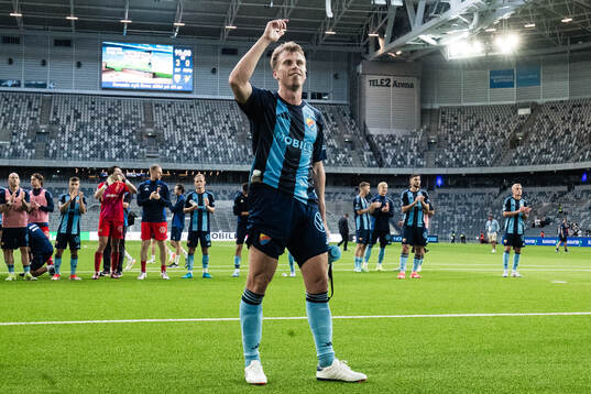 Rasmus Schüller of Djurgården celebrates