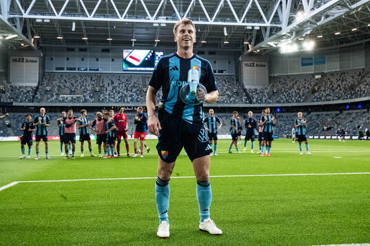Rasmus Schüller of Djurgården celebrates