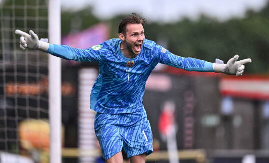 Norway goalkeeper Martin Børsheim celebrates