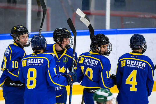 Alex Hillström celebrates with teammates