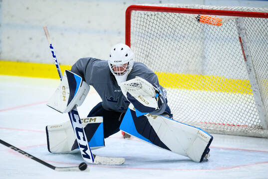 Goaltender Hugo Servergårdh of Sweden