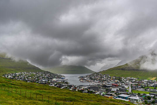 General view of the town of Klaksvik