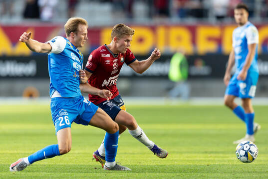 IK Oddevolds Gabriel Sandberg och Örgrytes Isak Dahlqvist