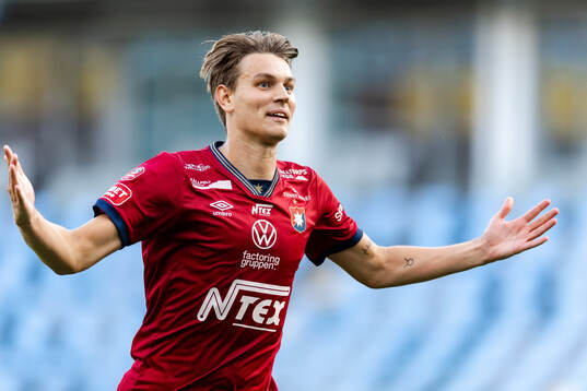 Örgrytes Noah Christoffersson jublar