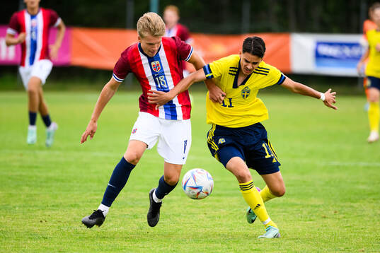 Norges. Leander Bjerke och Sveriges Milian Öberg