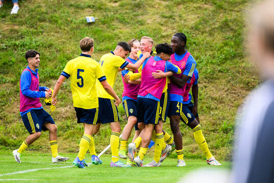 Sveriges Benjamin Brantlindjublar efter 2-0