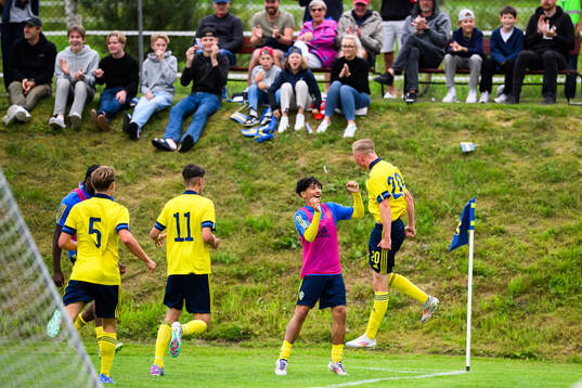 Sveriges Benjamin Brantlindjublar efter 2-0