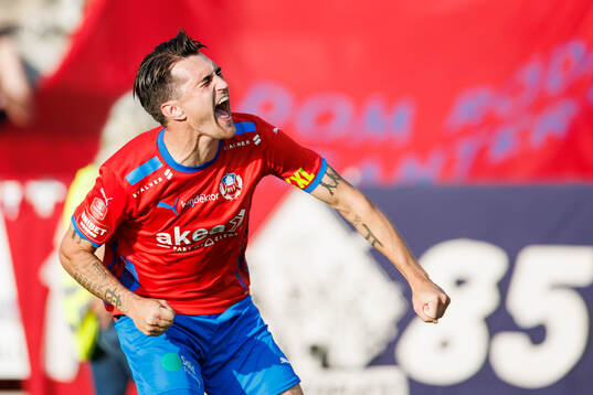 Helsingborgs Jon Birkfeldt jublar