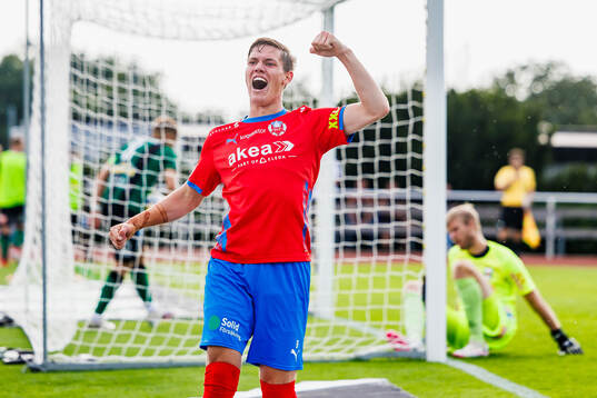 Helsingborgs Taylor Silverholt jublar efter 0-3