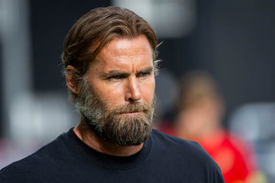 Brommapojkarnas tränare Olof Mellberg innan