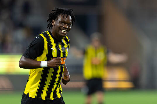 Jeremy Agbonifo of Häcken celebrates after scoring 5-1
