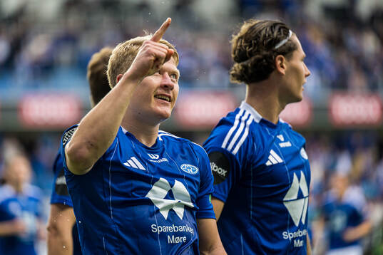 Kristian Eriksen of Molde celebrates