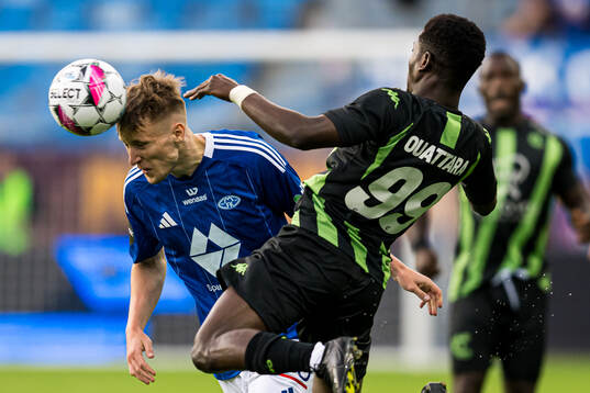 Valdemar Lund Jensen of Molde and Faso Abdoul Kader Ouattara of Cercle Brugge