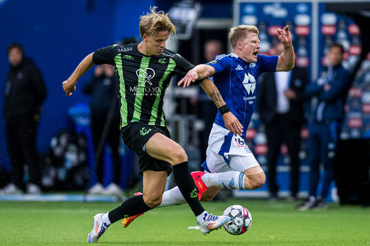 Jesper Daland of Cercle Brugge and Kristian Eriksen of Molde