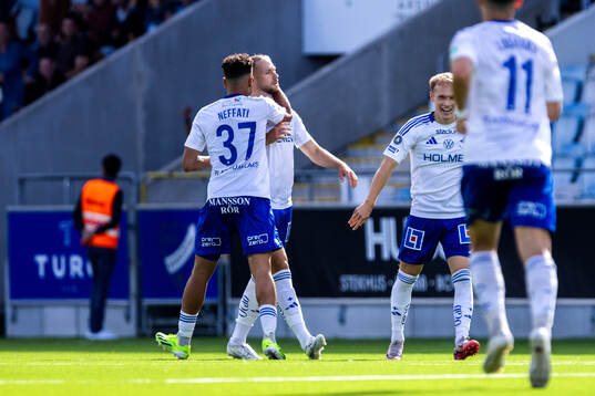IFK Norrköpings Kevin Höög Jansson jublar efter 1-1